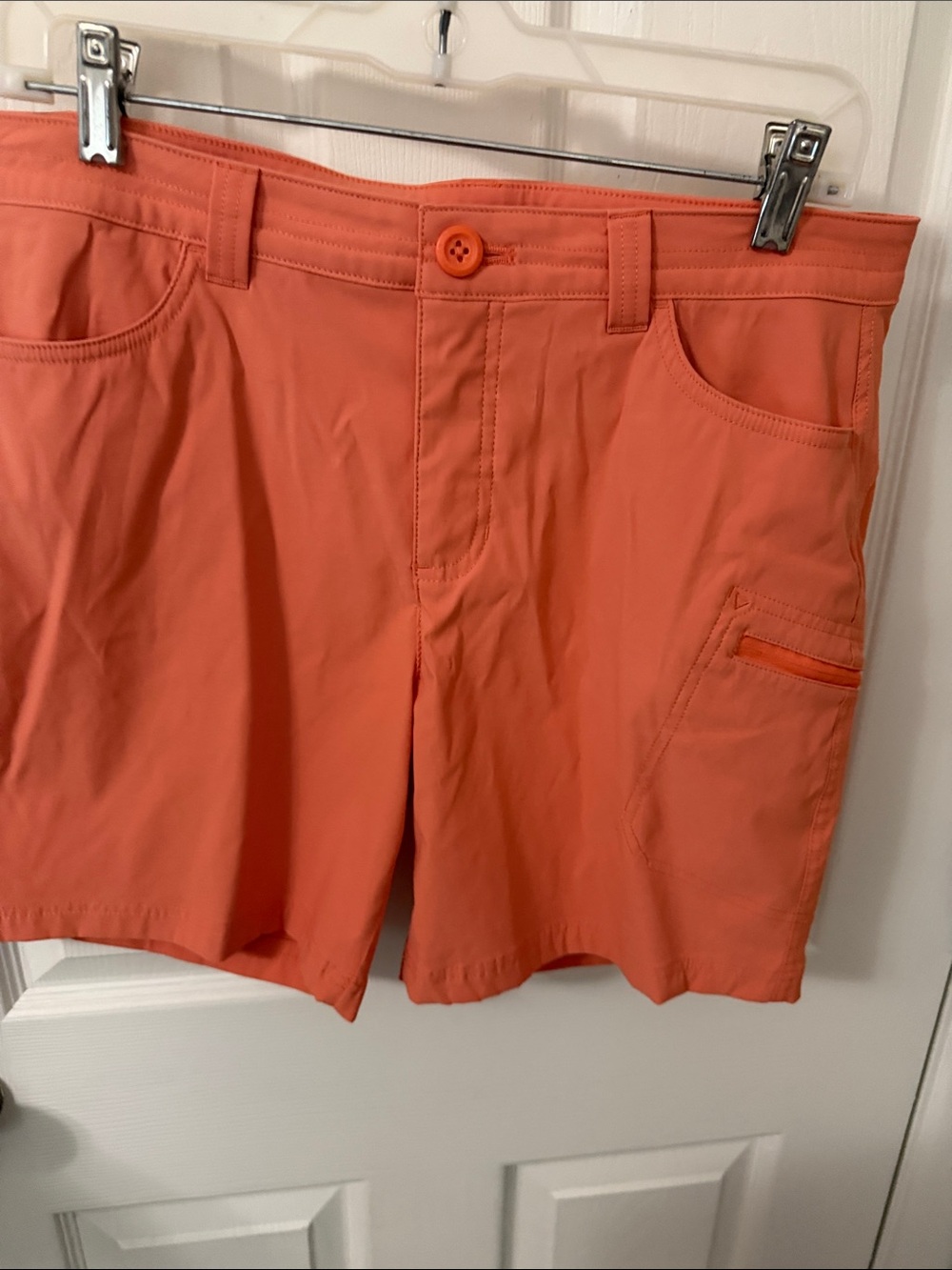 Eddie Bauer Coral Orange Performance Bermudas